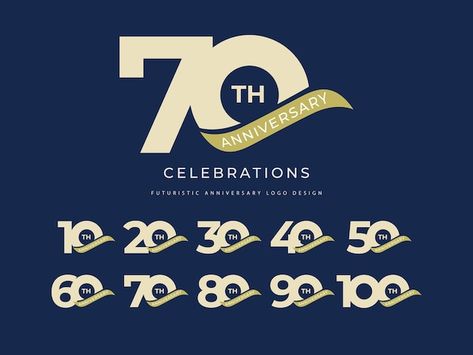 70 Anniversary Logo, 70 Anniversary, 41st Anniversary, 23rd Anniversary, Modern Tv Unit Designs, Initials Logo Design, 9th Anniversary, 11th Anniversary, Anniversary Logo