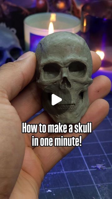 How To Make Skull From Clay, How To Sculpt A Skull, Skull Clay Sculpture Easy, Skull Out Of Clay, Clay Skull Tutorial, Skeleton Clay, Clay Skeleton, Deformed Skull, Skull Profile