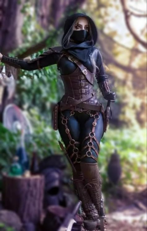 Medieval Outfit, Ren Faire Outfits, Ren Faire Costume, Elf Cosplay, Female Assassin, Warrior Costume, Hunter Outfit, Warrior Outfit, Fair Outfits