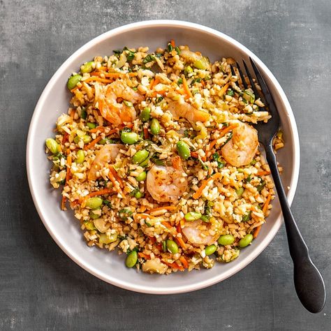 Rice Healthy Recipes, Shrimp Edamame, Weight Watchers Shrimp, Mexican Fish, Healthy Decisions, Fried Cauliflower Rice, Beach Recipes, Shrimp And Rice Recipes, Special Diet Recipes