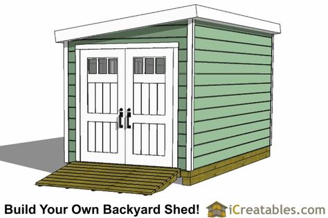 8x20 Lean To Shed Plans with door on 8' wall Garden Shed Plans, 10x12 Shed Plans, Curved Pergola, Lean To Shed Plans, Build Your Own Shed, Shed Floor, Free Shed Plans, Lean To Shed, Storage Shed Plans