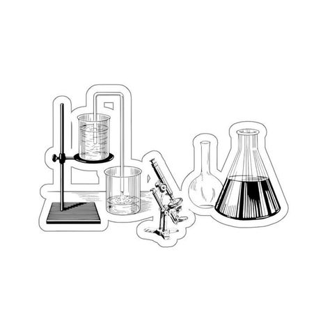 Lab Glassware, Chemistry Art, Science Stickers, Black And White Stickers, Paper Background Texture, Black Stickers, School Stickers, School Inspiration, Bullet Journal Doodles