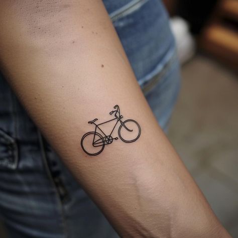 Embrace the freedom and journey of life with this minimalist road bike tattoo, a symbol of adventure and passion. Let the sleek lines inspire you to pedal towards your dreams. Save & follow for more ink inspirations. 🚴‍♂️✨ #TattooArt #MinimalistInk #CyclingLove #AdventureTattoo #InkInspiration #Aiimage Road Bike Tattoo, Bike Tattoo, Adventure Tattoo, Bicycle Tattoo, Tattoo On Forearm, Bike Tattoos, Journey Of Life, Minimal Tattoo, Forearm Tattoos