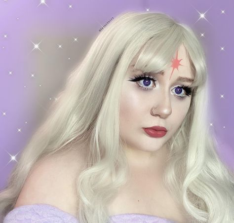 Amalthea Cosplay Makeup From The Last Unicorn Movie The Last Unicorn Makeup, The Last Unicorn Movie, Milk Foundation, Lady Amalthea, Juicy Bomb, Glow Shots, Hold Space, Disco Queen, Cute Halloween Makeup