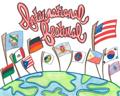 international fest poster Cafe Activities, French Club Ideas, French Conversation, Club Activities, Spanish Club, Summer Fair, World Language, Honor Society, Club Poster