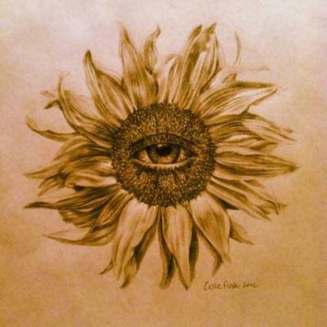 Sunflower. Eye Sunflower Pumpkin Tattoo, Ginger Buttercream, Spa Specials, Sunflower Tattoos, Body Wrap, Seasonal Allergies, Sunflower Tattoo, Black Ink Tattoos, Eye Tattoo