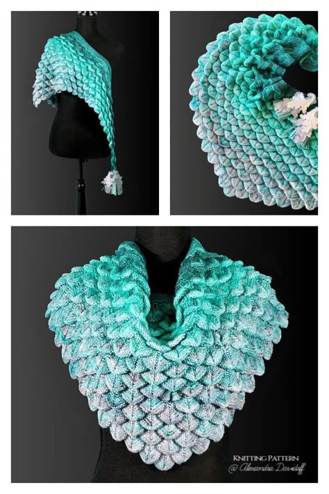 Dragon Lore Shawl Knitting Patterns Dragon Scales Crochet Pattern, Fantasy Knitting Patterns Free, Dragon Scale Knitting Pattern, Dragon Knitting Pattern, Fantasy Knitting, Dragon Scales Pattern, Latch Hook Patterns, Dragon Lore, Crochet Dragon Pattern