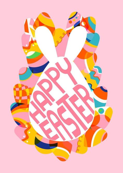 Happy Easter greeting card with eggs vector illustration Easter Eggs Illustration, Eggs Illustration, Easter Vector, Happy Easter Eggs, Egg Vector, Happy Easter Greetings, Illustration Advertisement, Easter Greeting, Vector Infographic