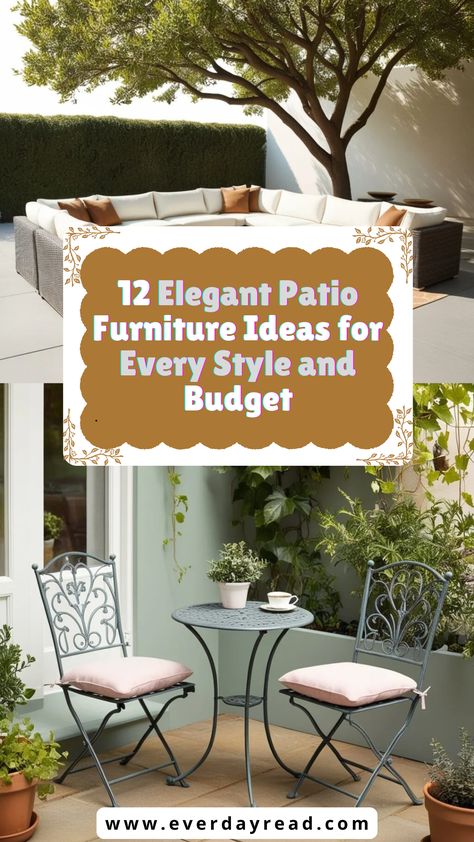 Patio Furniture Ideas, Furniture Ideas, The Outdoors, Patio Furniture, Wellness Design, Budgeting, Patio, Furniture, Home Decor