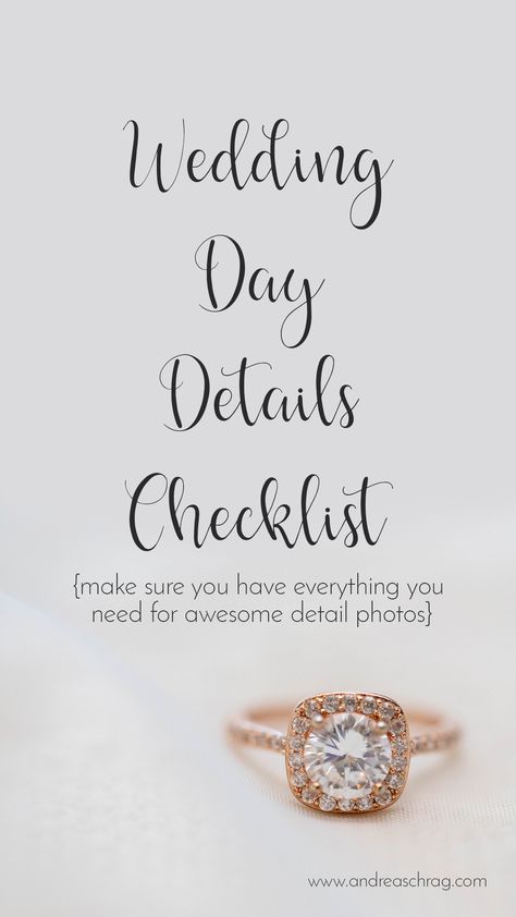 Wedding Detail Shots, Wedding Planning Help, Printable Checklist, Wedding Preparation, Detail Shots, On Your Wedding Day, Wedding Details, Perfect Wedding, Wedding Planning