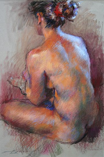 Sabine by Gwenneth Barth-White, Pastel, 18 x 14 Artistic Anatomy, Pastel Inspiration, Elegant Images, Nature Drawings, Figure Drawings, Pastel Artwork, White Pastel, Pastel Portraits, Pastel Paintings