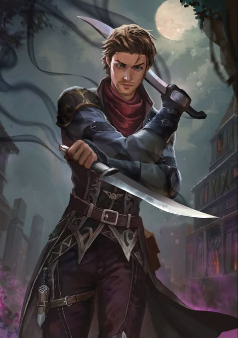 Soul Knife Rogue Dnd, Dnd Assassin Male, Dnd Assassin Character Design, Psi Warrior Dnd, Male Rogue Character Art, Dnd Rogue Male, Duelist Character Art, Assassin Character Design Male, Rogue Character Design Male