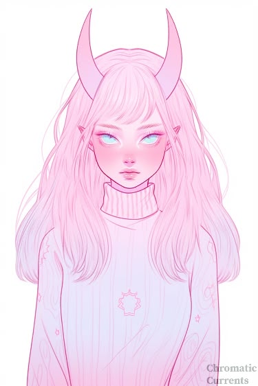 Cute Demoness In Pink. Pink Tiefling, Anime Baddie, Rose Knight, Gaming Pfp, Goth Anime, Skins Characters, Skin Drawing, Minecraft Drawings, Zombie Girl