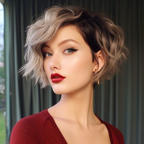 60 Undercut Women Hairstyles: Daring and Stylish Ideas For 2024 Short Hair With Bangs And Undercut, Bob 2024, Short Hair Styling, Pretty Short Hair, Undercut Hairstyle, Grey Hair Dye, Undercut Women, Short Shag Hairstyles, Beautiful Gray Hair