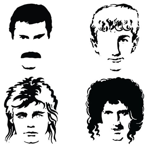 queen Queen Band Drawing, Freddie Mercury Tattoo, Band Drawing, Music Silhouette, Queen Drawing, Queen Queen, Queen Tattoo, Freddy Mercury, Queen Photos