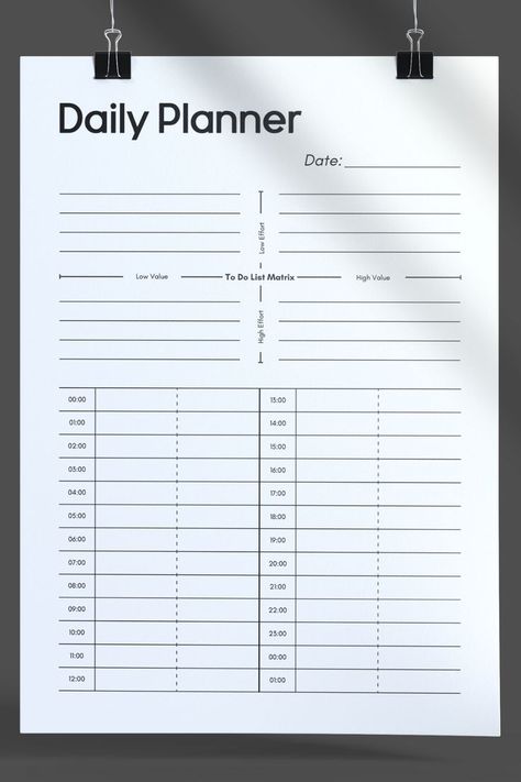 This minimalist daily planner printable is perfect for all your planning needs. It comes in a4 and letter sizing and is easy to print at home. Click to download. Daily Planner Bullet Journal Layout, Personal Budget Planner, Cute Daily Planner, Simple Daily Planner, Daily Weekly Monthly Planner, Planner Minimalist, Daily Organization, Aesthetic Template, Daily Planner Template