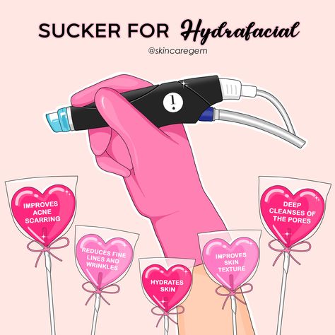 Hydrafacial Illustration, Med Spa Valentines Day, Esthetician Sticker Ideas, Valentines Facial Special, Medspa Post Ideas, Esthetician Valentines Day Post, Med Spa Content Ideas, Valentines Facial, Pink Esthetician Aesthetic