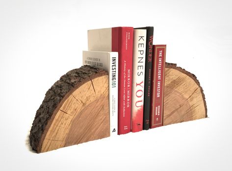 Book lovers everywhere, we now are selling raw edge book ends. Tag your friends who love books and would love to use these! These will look beautiful in any ones home and will be a great conversation piece, all while holding up your best reads in style! Unique Bookends, Driftwood Centerpiece, Reclaimed Wood Decor, Diy Bookends, Driftwood Candle Holders, Wood Bookends, Wooden Bookends, Home Decor Rustic, Wood Book