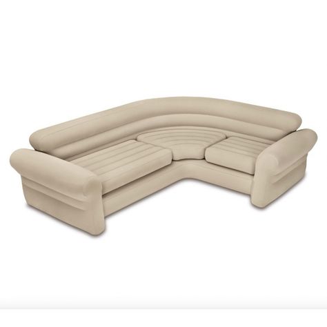 Inflatable Corner Sofa Neutral Sectional, Inflatable Couch, Sectional Sofa Beige, Futon Living Room, Furnitur Ruang Keluarga, Inflatable Furniture, Inflatable Sofa, Corner Couch, Corner Sectional Sofa