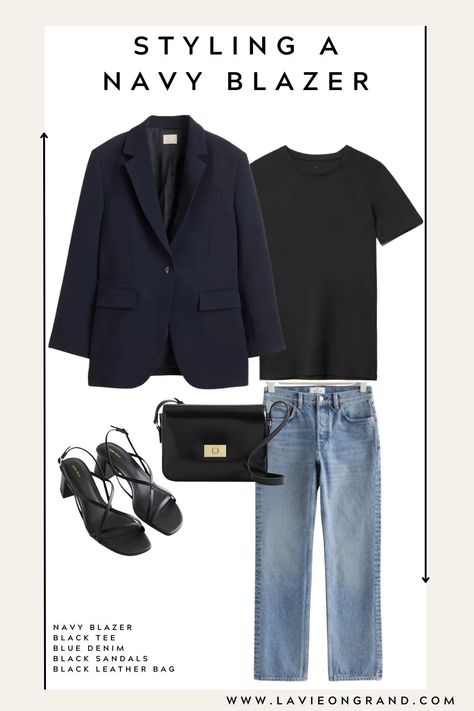 8 WAYS TO WEAR A NAVY BLAZER Navy Blazer Outfits For Women, Navy Blue Blazer Outfit Women, Navy Blazer Outfit Women, Blue Blazer Outfits For Women, Navy Blue Blazer Outfit, Navy Blazer Women, Navy Blazer Outfits, Blue Blazer Outfit, Blue Blazer Women