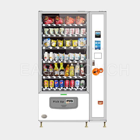 Snack & Drinks Combo Vending Machine (FD48 Series) #snackvendingmachine #foodvendingmachine #hotdrinksvendingmachine #candymachine Snack Vending Machine, Drink Vending Machine, Candy Vending Machine, Food Vending Machines, Vending Machine Snacks, Interactive Touch Screen, Dairy Drinks, Cup Noodles, Vending Machines