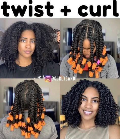 How To Flat Twist, Curl Natural Hair, Natural Hair Perm Rods, Cabello Afro Natural, Twist Curls, Natural Hair Twist Out, Asymmetrical Hairstyles, Natural Hair Twists, Pelo Afro