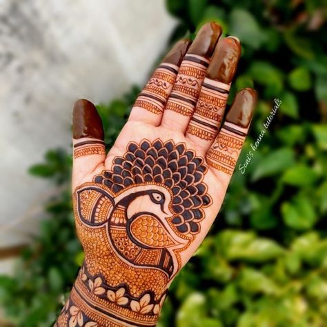 Fresh and Latest Mehndi Design Ideas for 2022 - Tikli Peacock Mehndi, Peacock Mehndi Designs, Front Mehndi Design, Mehndi Designs For Kids, Modern Mehndi Designs, Full Mehndi Designs, Latest Bridal Mehndi Designs, Mehndi Designs Front Hand, Latest Simple Mehndi Designs