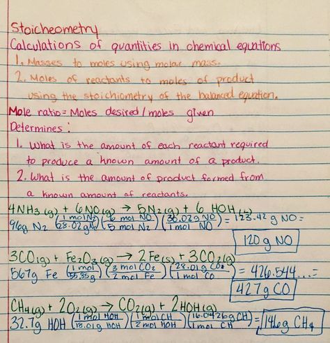 Stoichiometry Cheat Sheet, Stoichiometry Notes, Grade 10 Chemistry, Gcse Preparation, Stoichiometry Chemistry, Study Diagrams, Chem Notes, Colourful Notes, College Chemistry