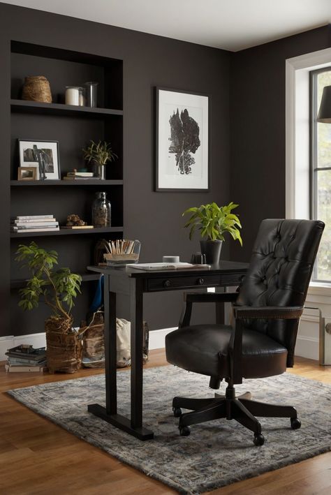 Discover the top paint color for bold statements in 2024: Black Pepper (2130-40), a spiced noir that adds drama and sophistication to any interior design project. #Ad #homedecor #homedesign #trendgirlApartment #Painthome #interiorarchitecture Wall Colors Green Room Colors
Bright Room office Colors
Apartment Renovation
Home office Remodeling
Modern Paint Colors
2024 Dark Office Colors, Luxe Apartment Decor, Spooky Office, Paint Colors 2024, Green Room Colors, Paint Tricks, Wall Color Schemes, Top Paint Colors, Modern Paint Colors