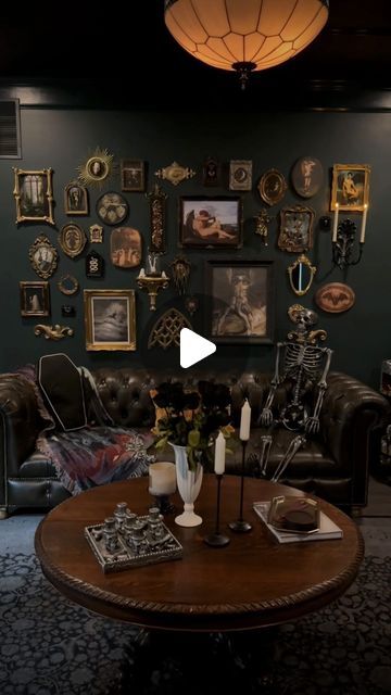 Dark Gallery Wall, Dark Academia Gallery Wall, Moody Gallery Wall, Dark Maximalist, Gallary Wall, Maximalist Gallery Wall, Dark Dining Room, Time And Patience, Room Update