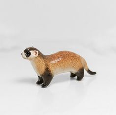 Ferret Animal, Clay Totem, Model Clay, Animal Totem, Polymer Clay Animals, Clay Figurine, Clay Animals, Miniature Animals, Ceramic Animals