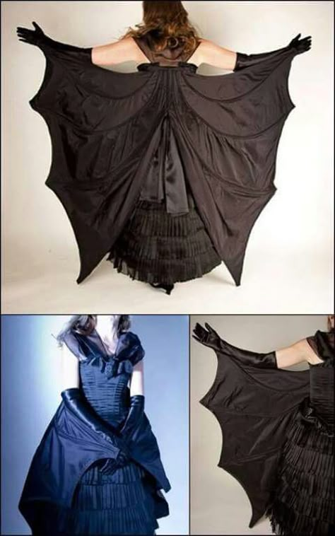 Bat dress Bat Dress, Dekorasi Halloween, Bat Costume, Diy Kostüm, Black Umbrella, Diy Halloween Costumes, Cosplay Dress, Diy Costumes, Hallows Eve