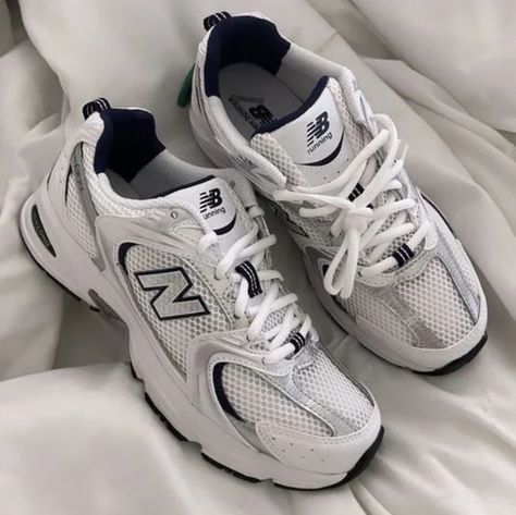 New Balance 530 Sneakers New Balance Trainers Aesthetic, New Balance 530 Shoes, Balance 530 Shoes, White New Balance Shoes, Anastasia Makeup, New Balance Classics, Air Force Shoes, Pretty Sneakers, Shoes Wallpaper