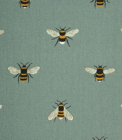 Sophie Allport, Bee Painting, Bee Illustration, Fabric Painting On Clothes, Bee Fabric, Bee Wall, Baby Fabric, Contemporary Fabric, Bee Decor