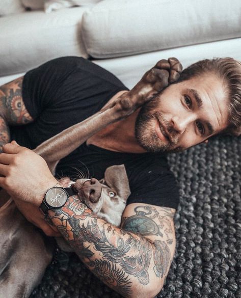 Andre Hamann, Paul Hewitt, German Beauty, Chrono Watches, Sleeves Ideas, The Fox And The Hound, Realism Tattoo, Lion Tattoo, Tattoo Model