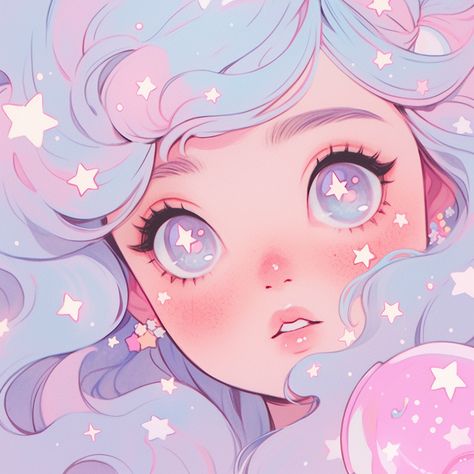 Makeup Art Drawing, Cute Art Characters, Cute Card Illustration, Meyco Art, Cute Art Styles Aesthetic Drawing Ideas, Kawaii Acrylic Painting, Kawaii Girl Art, Dream Character Design, Pretty Art Styles