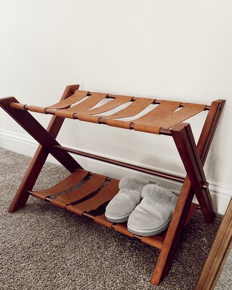 Shop Foldable Wood & Metal Luggage Rack … and other curated products on LTK, the easiest way to shop everything from your favorite creators. Metal Luggage, Suitcase Stand, Small Guest Room, Diy Luggage, Guest Room Design, Cottage Renovation, Cabin Interiors, Chip And Joanna Gaines, Wood Care