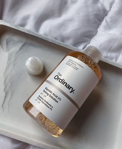 TAYLOR| Beauty & Lifestyle on Instagram: “Glycolic Acid 7% Toning Solution from the Ordinary This is a chemical exfoliant in the form of a toner. & UNDER $10 Glycolic Acid helps…” The Ordinary Acne, The Ordinary Glycolic Acid, Glycolic Acid Toner, The Ordinary Skincare, Exfoliating Toner, Congested Skin, Skin Radiance, Glass Skin, Face Skin Care