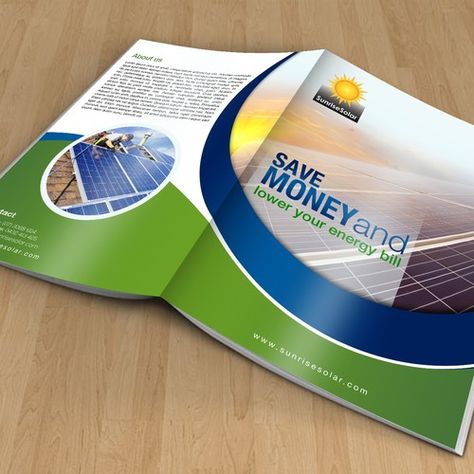 Create a solar energy brochure for Sunrise Solar Brochure contest design#brochure#winning#karinagosolar Company Brochure Design, Solar Companies, Company Brochure, Design Brochure, Business Templates, Sustainable Energy, Energy Bill, Contest Design, Business Template