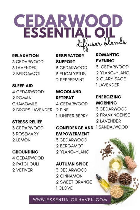 Cedarwood Essential Oil Blends, Cedarwood Diffuser Blends, Lotion Scents, Essential Oil Combinations, Essential Oils Collection, Essential Oil Diffuser Blends Recipes, Perfume Recipes, Essential Oils Guide, Losing 40 Pounds