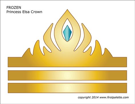 Frozen Princess Crown Templates | Free Printable Templates & Coloring Pages | FirstPalette.com Crown Templates Free Printable, Princess Crown Crafts, Crown Templates, Princess Sign, Princess Sofia Party, Crown Printable, Crown Template, Princess Printables, Sofia Party