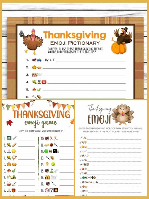 Cutest Thanksgiving Emoji Pictionary with Answers - Fun Party Pop Thanksgiving Acts Of Kindness, Thanksgiving Party Games Free Printable, Thanksgiving Games For Family Fun Free Printable, Emoji Pictionary With Answers, Thanksgiving Scattergories Printable, Thanksgiving Emoji Game, Thanksgiving Emoji Pictionary, Thanksgiving Pictionary, Free Emoji Printables