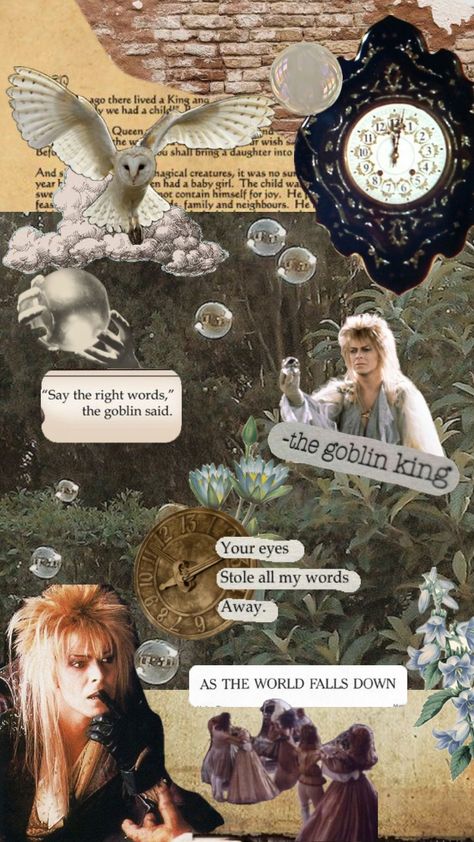 #jareth #jareththegoblinking #labyrinth #labyrinth1986 #labyrinthmovie #myfirstshuffle Jareth Wallpaper, The Labrynth Wallpaper, Labyrinth Album Cover, Jareth The Goblin King Wallpaper, Labyrinth Wallpapers, Labyrinth Collage, Cheeky Wallpaper, Labyrinth Comic, The Labyrinth Aesthetic