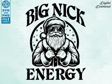 Christmas Shirts Svg, Big Nick Energy, Jean Backpack, Appliqué Patch, Sewing Trim, T Shirt Diy, Diy Stickers, Iron On Transfer, Silhouette Designer Edition