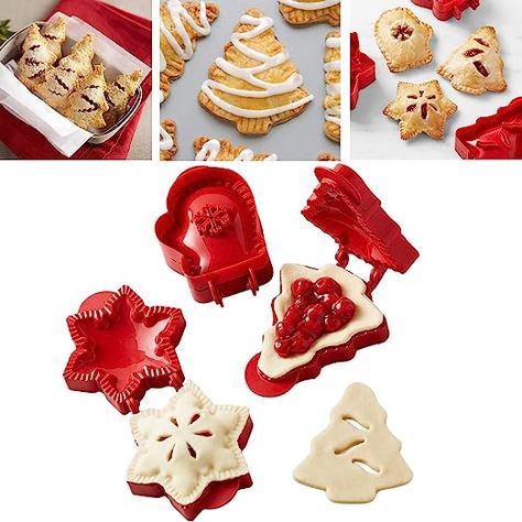 Amazon.com: Classic Mini Hand Pie Molds - Christmas Tree/Glove/Snowflake Shapes Pie Molds Set, Pie Maker, Dough Presser Pocket Pie Molds, Pie Crust Mold, Christmas Pie Decoration Wraper Dough Stamp Cutter: Home & Kitchen Christmas Pie Recipes, Pie Pockets, Mini Pie Maker, Making Sugar Cookies, Pie Mold, Pie Decoration, Quiche Pan, Dough Press, Pie Maker