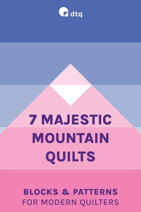 Looking for modern mountain quilt pattern ideas? Browse these inspiring mountain quilt designs and bring the beauty of the mountains to your living room! Quilting Mountains Free Pattern, Mountain Quilt Pattern Ideas, Free Mountain Quilt Pattern, Mountain Scene Quilt, Mountain Quilt Block Free Pattern, Landscape Quilt Patterns, Quilt Patterns Mountains, Mountain Quilts Ideas, Mountain Quilt Pattern Free