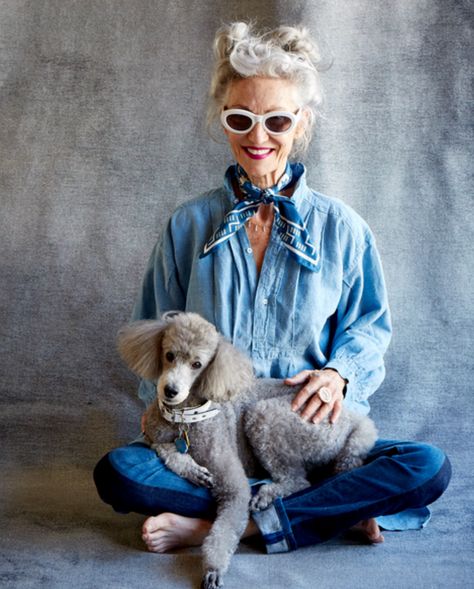 Linda Rodin Style, Linda Rodin, Advanced Style, Ageless Style, Double Denim, Ageless Beauty, Sharp Objects, Foto Art, Mode Inspo