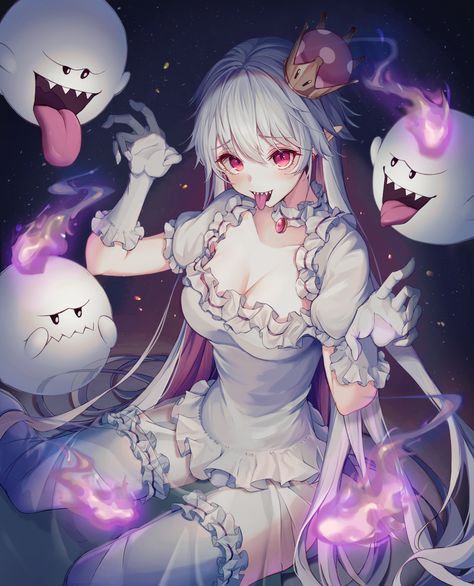 Pinterest King Boo Female, Nintendo Fan Art, King Boo, Luigi's Mansion, Super Mario Art, Nintendo Art, Mario Art, Anime Character Drawing, Super Mario Bros