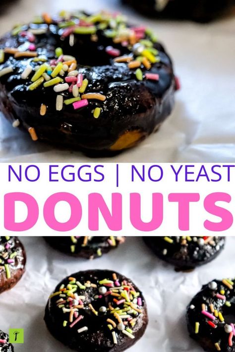 Soft and Fluffy Eggless Donuts without Yeast - Recipe Magik Donuts Without Eggs, Eggless Donut Recipe Without Yeast, Donut Recipe Without Eggs, Doughnut Recipe Without Yeast, Eggless Doughnut Recipe, Donut Recipe Without Yeast, Eggless Donut Recipe, Donut Recipe No Yeast, Mini Donut Maker Recipes