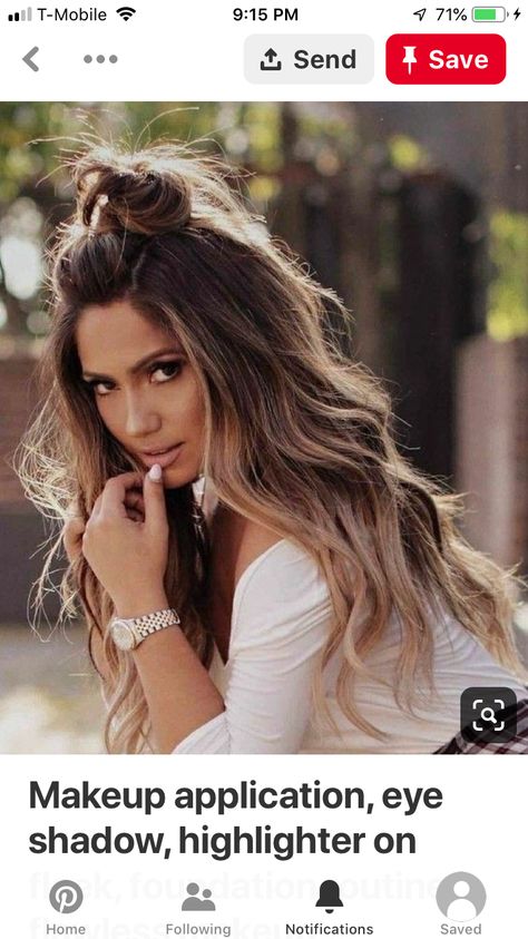 Half Updo Hairstyles, Half Updo, Brown Blonde Hair, Updo Hairstyles, Hair Envy, Great Hair, Hair Dos, Cute Hair, Top Knot